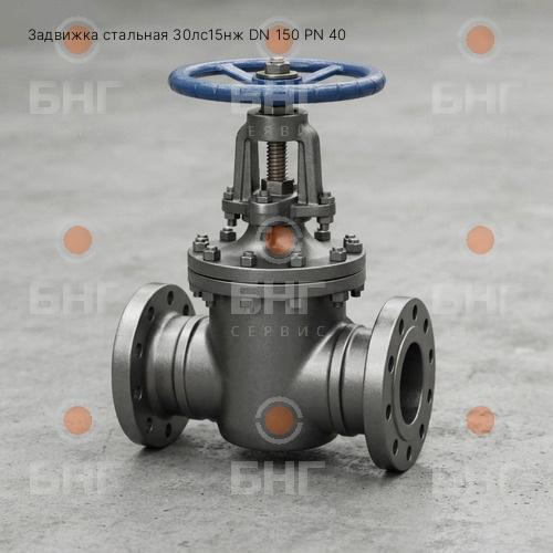 Задвижка стальная 30лс64нж DN 150 PN 25 чертеж