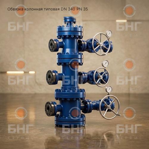 Обвязка колонная типовая DN 140 PN 14 чертеж